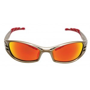 3M veiligheidsbril Fuel, goudkleurig montuur, rode lens (71502-00003)   