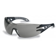 uvex veiligheidsbril pheos 9192-285, zwart/grijs montuur, grijze lens, UV 5-2.5 supravision HC-AF   