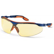 uvex veiligheidsbril i-vo 9160-520, blauw/oranje, amberkleurige lens, UV 2-1.2 optidur NCH   
