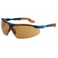 uvex veiligheidsbril i-vo 9160-068, blauw/oranje montuur, bruine lens, UV 5-2.5 optidur NCH   