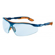 uvex veiligheidsbril i-vo 9160-064, blauw/oranje montuur, blauwe lens, UV 2-1.2 optidur NCH   