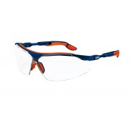 uvex veiligheidsbril i-vo 9160-265, blauw/oranje montuur, heldere lens, UV 2-1.2 supravision HC-AF   