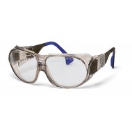 uvex veiligheidsbril futura 9180-125, bruin montuur, heldere lens, UV 2-1.2 optidur 4C PLUS   