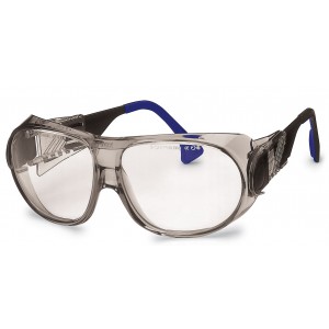 uvex veiligheidsbril futura 9180-015, bruin montuur, heldere lens, UV 2-1.2 optidur NCH   