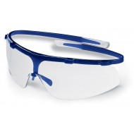uvex veiligheidsbril super g 9172-065, blauw montuur, heldere lens, UV 2-1.2 optidur NCH   