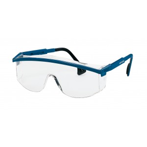 uvex veiligheidsbril astrospec 9168-065, blauw montuur, heldere lens, UV 2-1.2 optidur NCH   