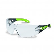 uvex veiligheidsbril pheos 9192-225, zwart/groen montuur, heldere lens, UV 2C-1.2 supravision HC-AF   