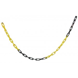 Kettingen PVC, geel/zwart (K2002)   